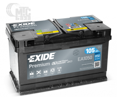Аккумуляторы Аккумулятор Exide Premium [EA1050] 6CT-105  R EN850 А 315x175x205мм